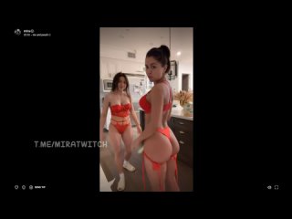 mira sliv (alexandra gaevskaya) streamer mira with a girlfriend in red lingerie